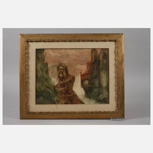 Prof. Heinrich Nüsslein, Landschaft mit Figur