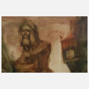 Prof. Heinrich Nüsslein, Landschaft mit Figur