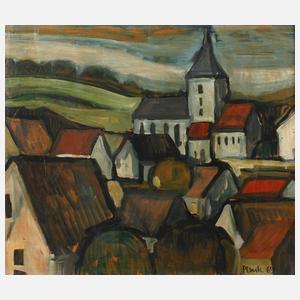 Plank, Dorf im Abendlicht