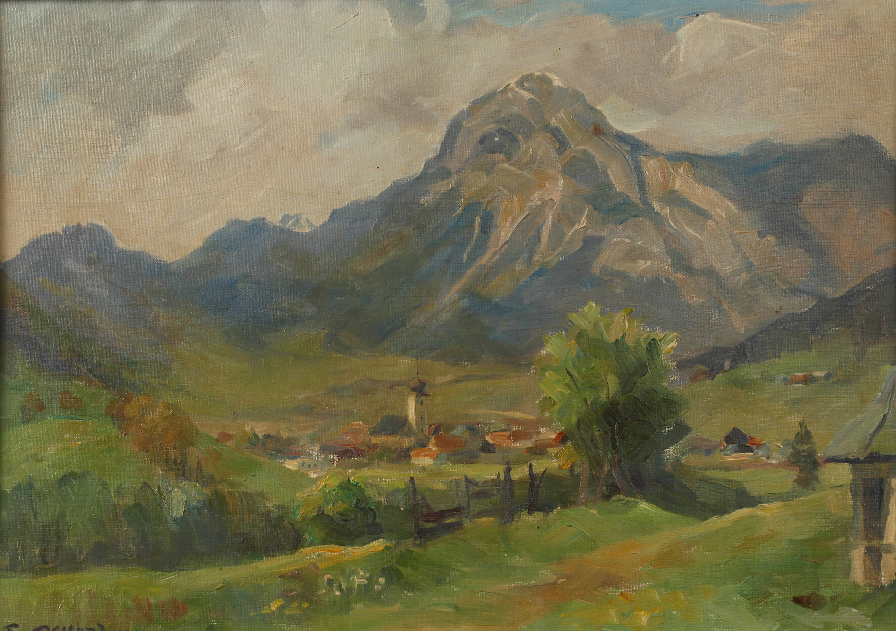 Prof. Franz Roubal, Blick auf Gröbming