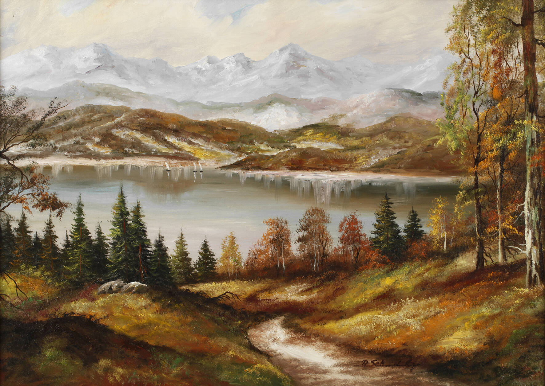 Rudi Schneiderbanger, See im Gebirge