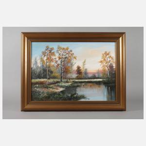 Rudi Schneiderbanger, Abend am Waldsee