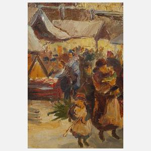 C. Weber, Der Schöne Brunnen mit Christkindlmarkt