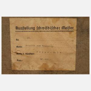 Erich Zeyer-Ihle, "Ausritt zum Training"