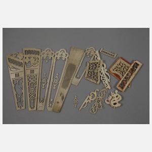 Großes Konvolut Beinschnitzereien