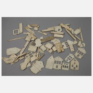 Großes Konvolut Beinschnitzereien