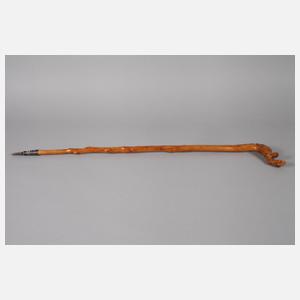 Geschnitzter Spazierstock