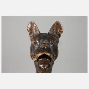 Stockgriff Hundekopf
