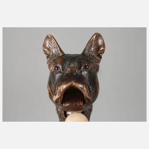 Stockgriff Hundekopf