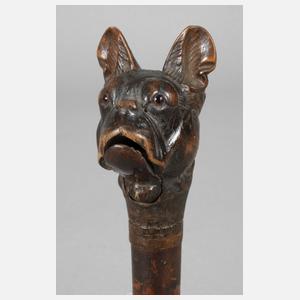 Stockgriff Hundekopf