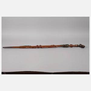 Geschnitzter Spazierstock