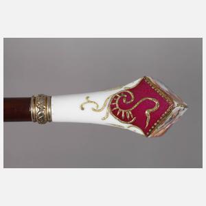 Spazierstock Porzellan