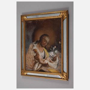 Vier Hinterglasmalereien