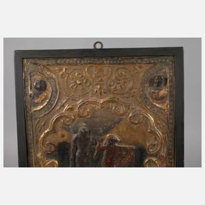 Geschnitzte Reliefplatte