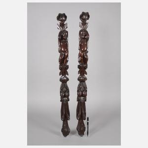 Paar figürliche Schnitzereien