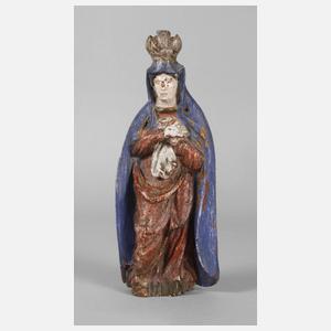 Geschnitzte Heiligenplastik