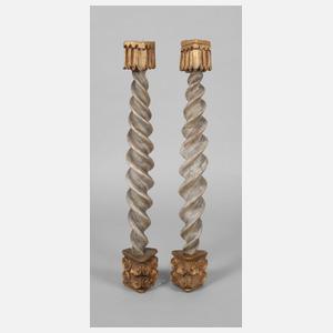 Paar barocke Schnitzereien