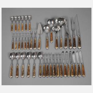 Speisebesteck mit Horngriffen