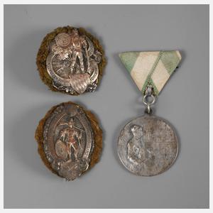 Drei Schützenmedaillen