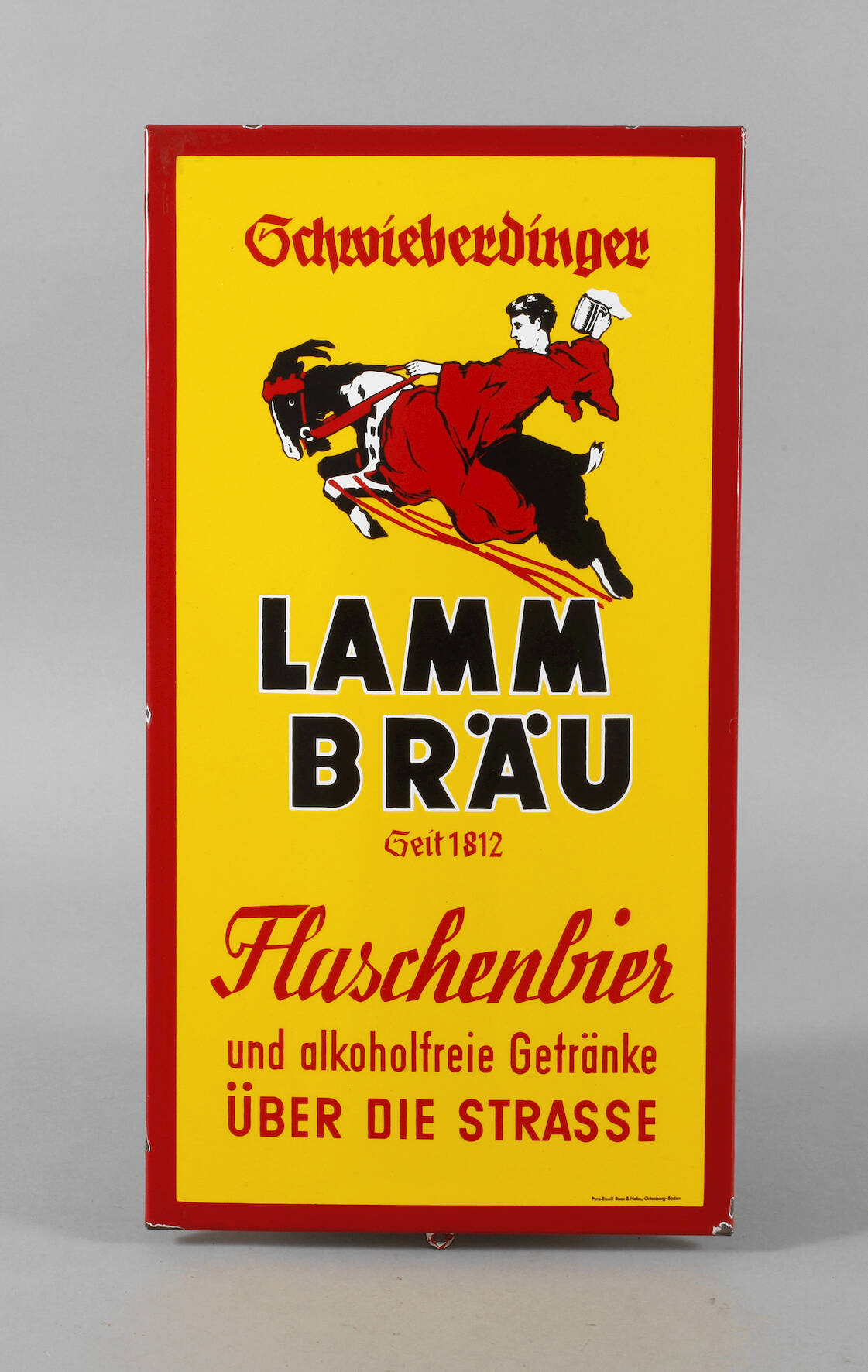Emailleschild Lammbräu