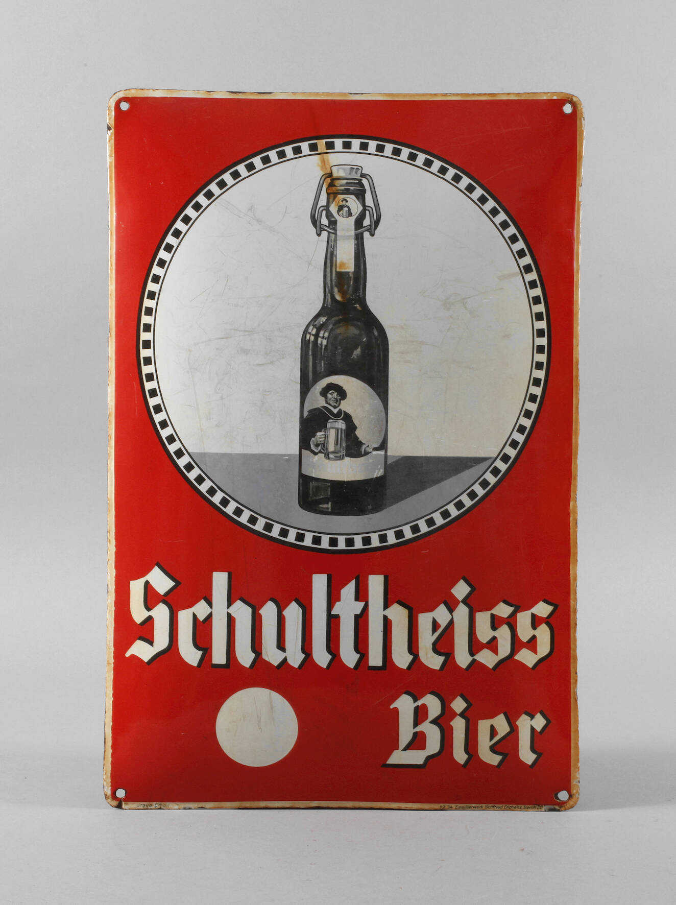 Emailleschild Schultheiss