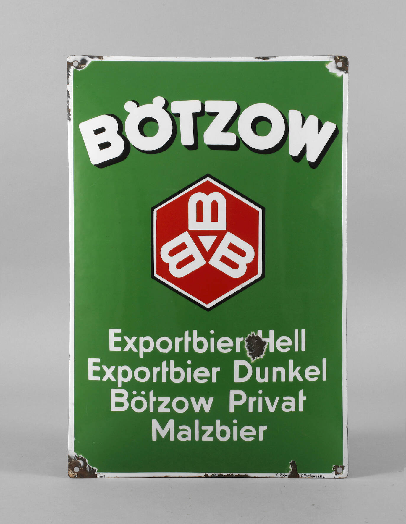 Emailleschild Bötzow