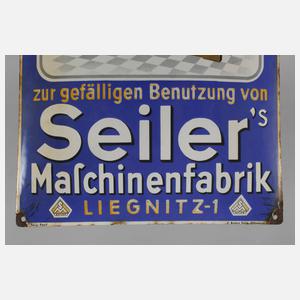 Emailleschild Seiler