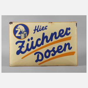Emailleschild Züchner