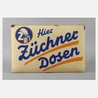 Emailleschild Züchner111