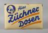 Emailleschild Züchner