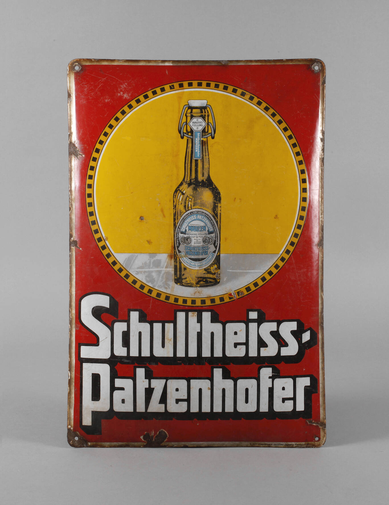 Emailleschild Schultheiss