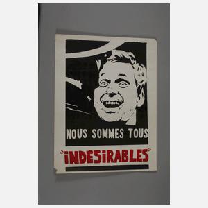 Plakat "Nous sommes tous indesirables"