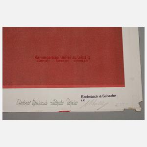 Werbeplakat Kammgarnspinnerei Leipzig