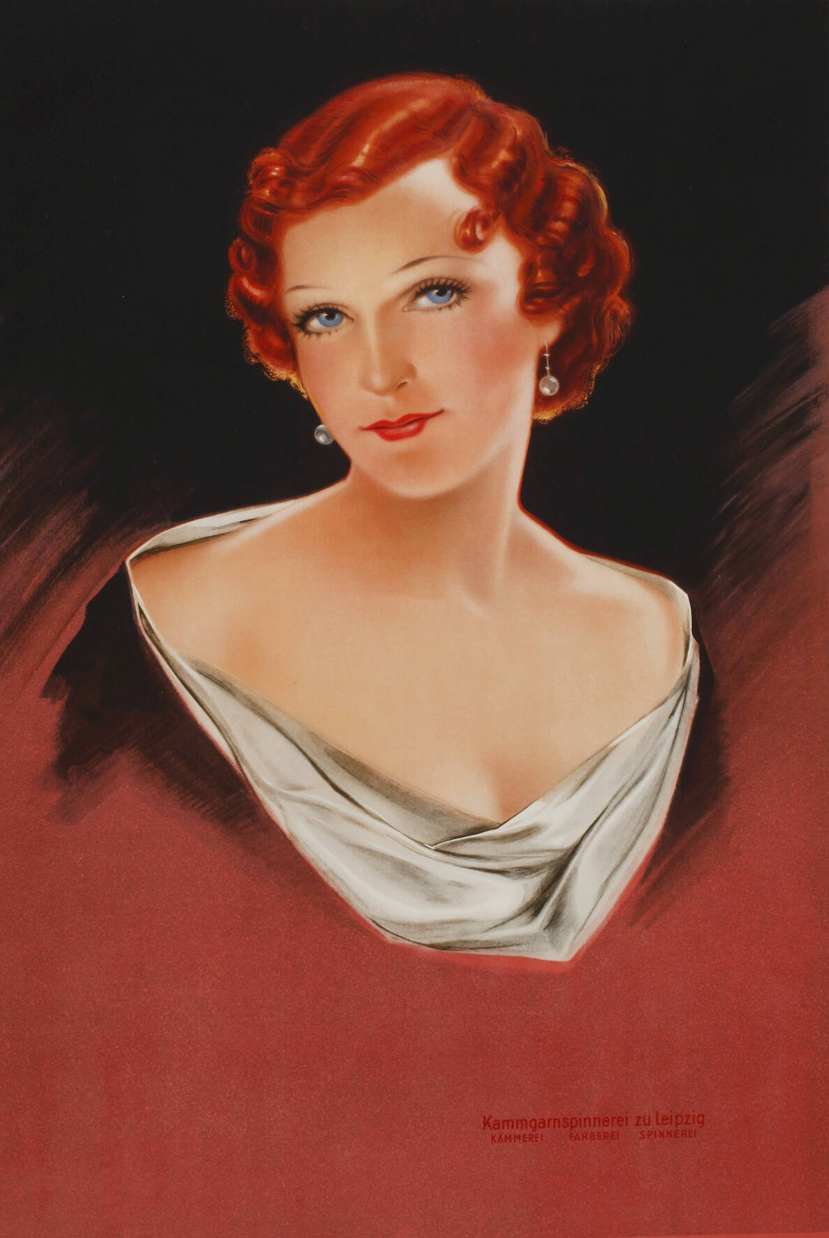 Werbeplakat Kammgarnspinnerei Leipzig