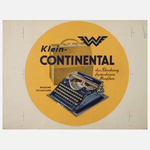 Plakat Kontinental Schreibmaschinen