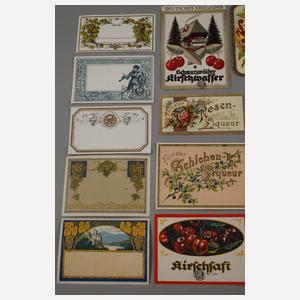 Großes Konvolut Flaschenetiketten