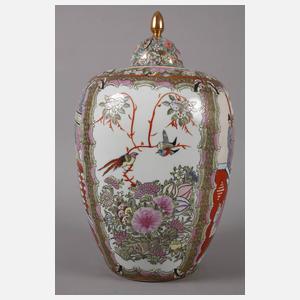 Deckelvase famille rose