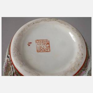 Deckelvase famille rose