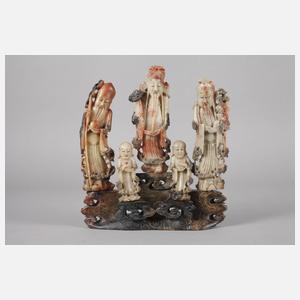 Konvolut Specksteinschnitzereien