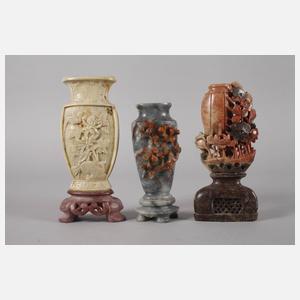 Konvolut Specksteinschnitzereien