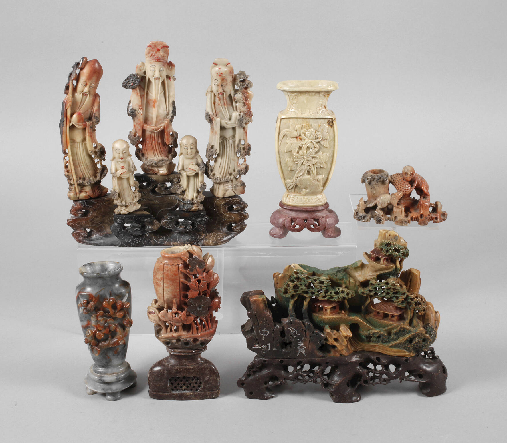 Konvolut Specksteinschnitzereien