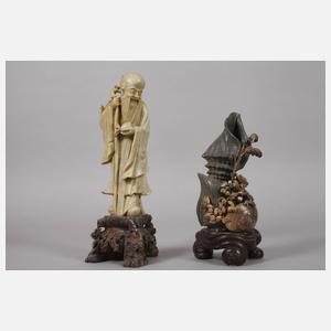 Konvolut Specksteinschnitzereien