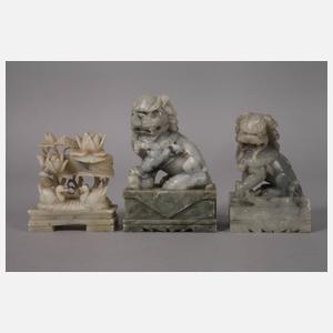 Konvolut Specksteinschnitzereien