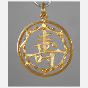 China Anhänger Gelbgold