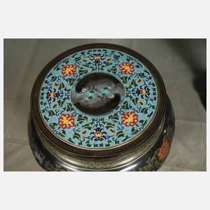 Paar Hocker mit Cloisonné