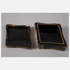 Zwei Lackdosen Japan