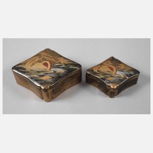 Zwei Lackdosen Japan