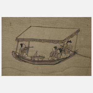 Zwei Tuschpinselzeichnungen