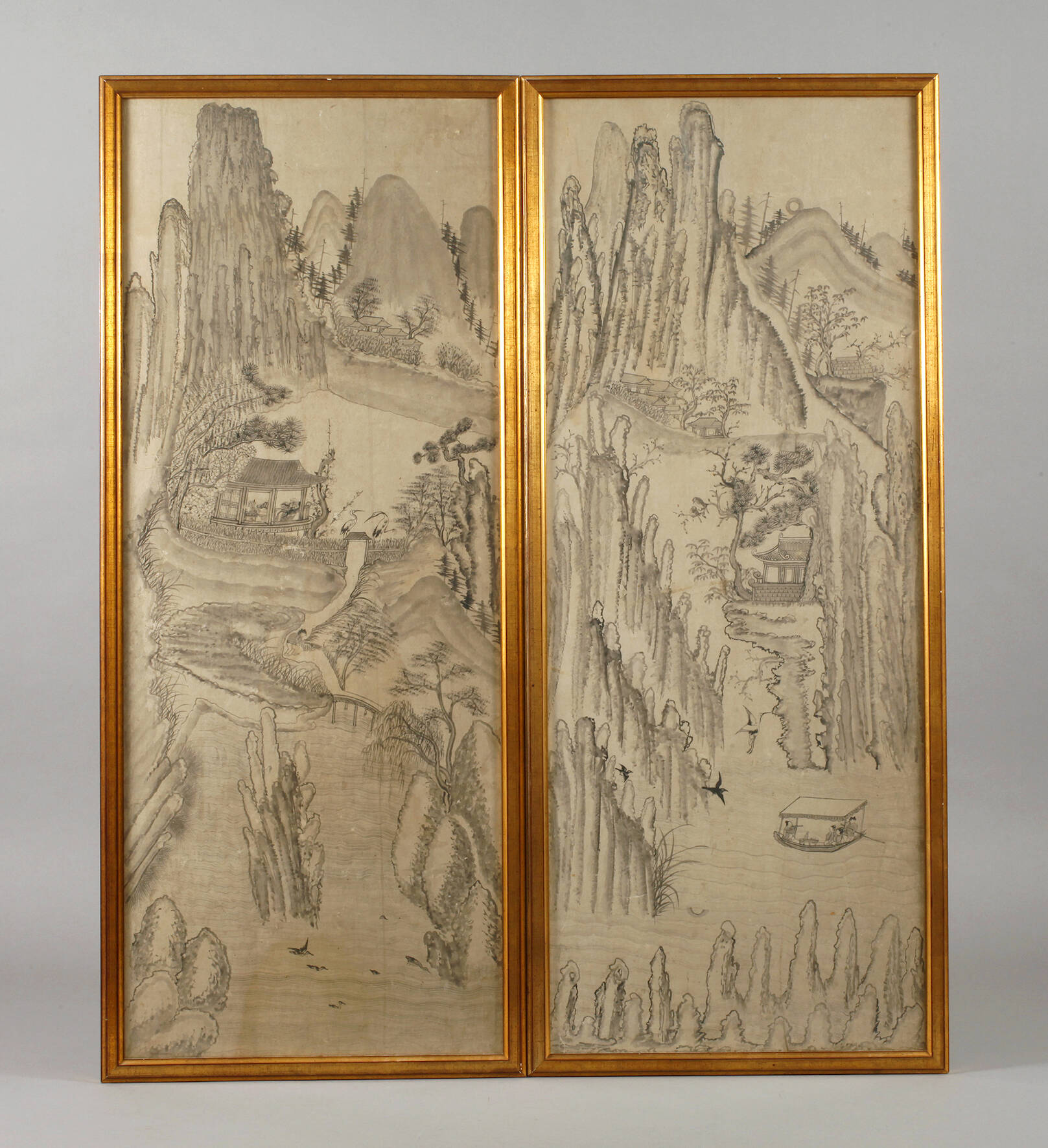 Zwei Tuschpinselzeichnungen