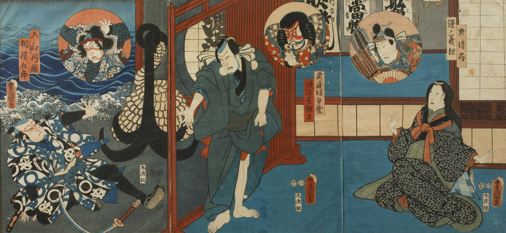 Utagawa Kunisada I., Szene aus dem Kabuki-Theater